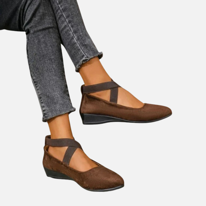 Women's Suede Strap Wedge Sandals