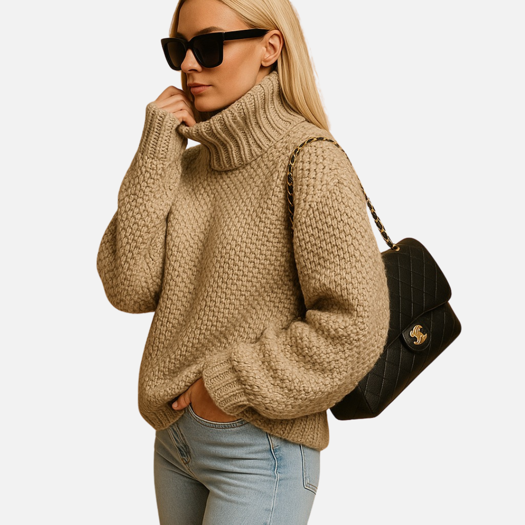 Women's Oversized Turtleneck Jumper