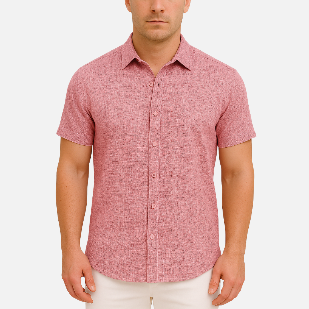 Men's Short Sleeve Linen Shirt