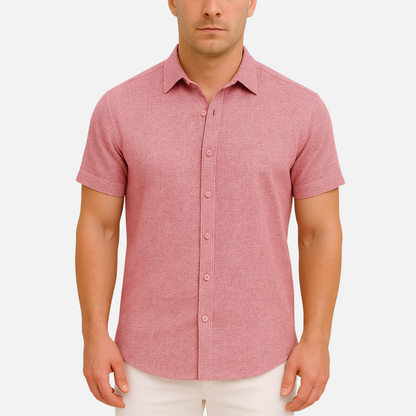 Men's Short Sleeve Linen Shirt
