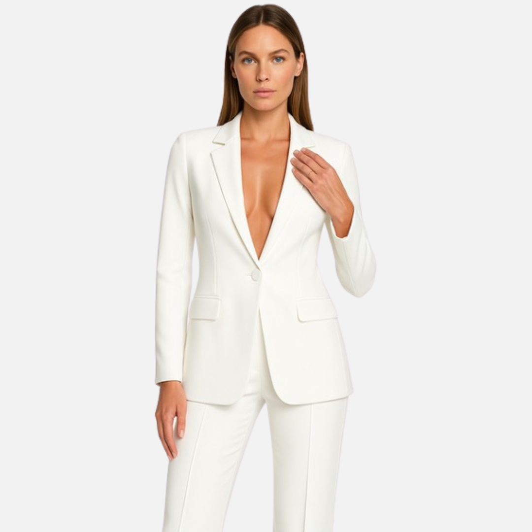 Women's Tailored Blazer & Matching Trousers Suit Set