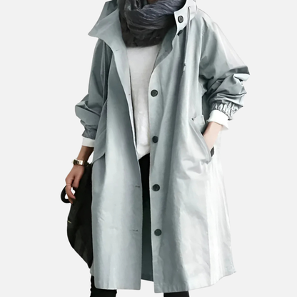 Women’s Oversized Hooded Long Trench Coat