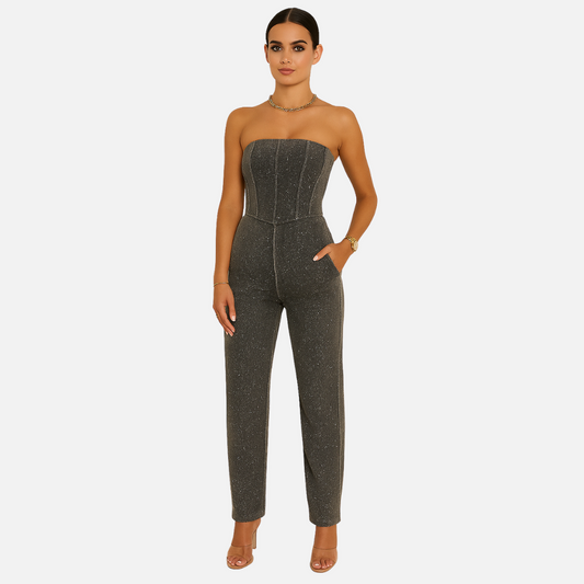 Women's Jumpsuit – Outfit Set with Glitters