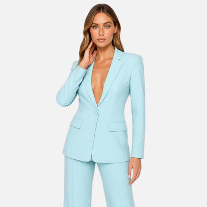 Women's Tailored Blazer & Matching Trousers Suit Set