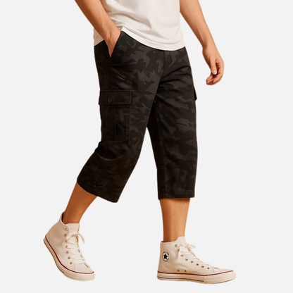 Men's 3/4 Cargo Shorts - Multi-Pocket