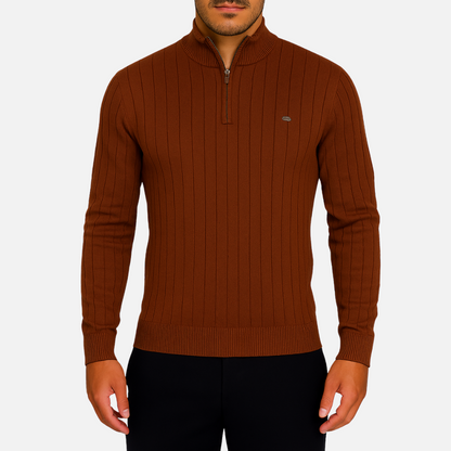 Men’s Knitted Zip Up Sweater – Smart Halfzipper