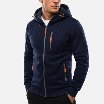 Men’s Jacket Full-Zip Hooded with Utility Pockets