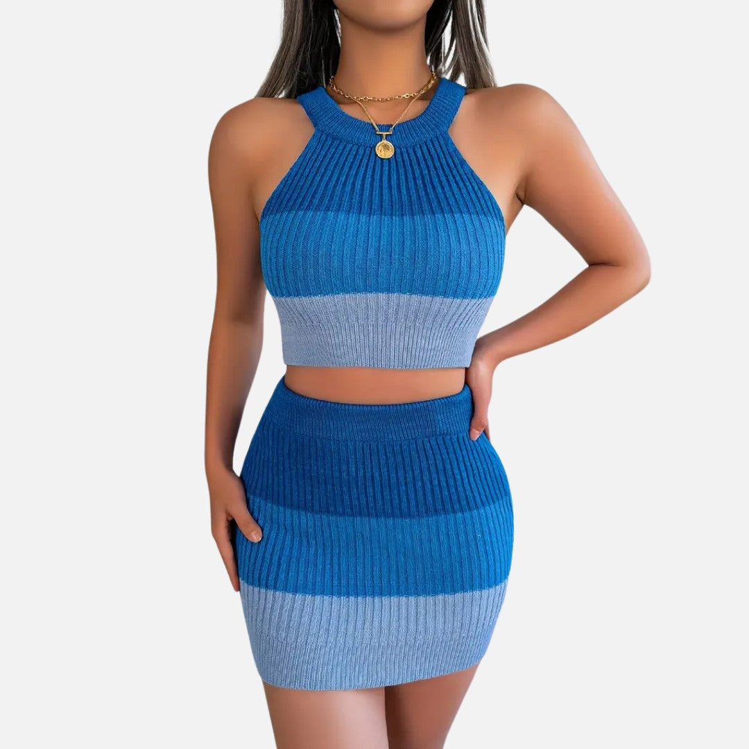 Elara | Women’s Two-Piece Set Top & Skirt