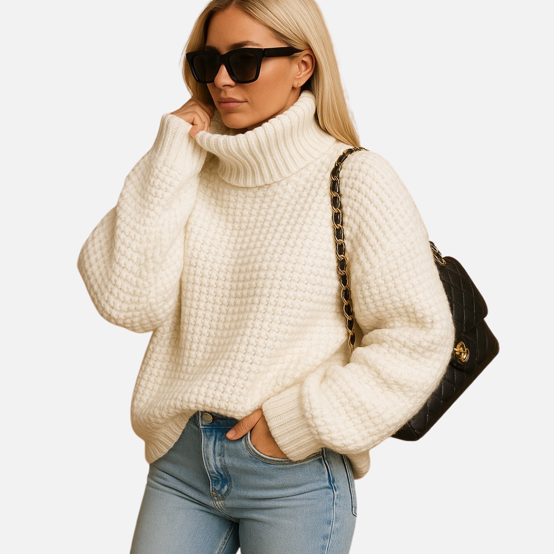 Women's Oversized Turtleneck Jumper