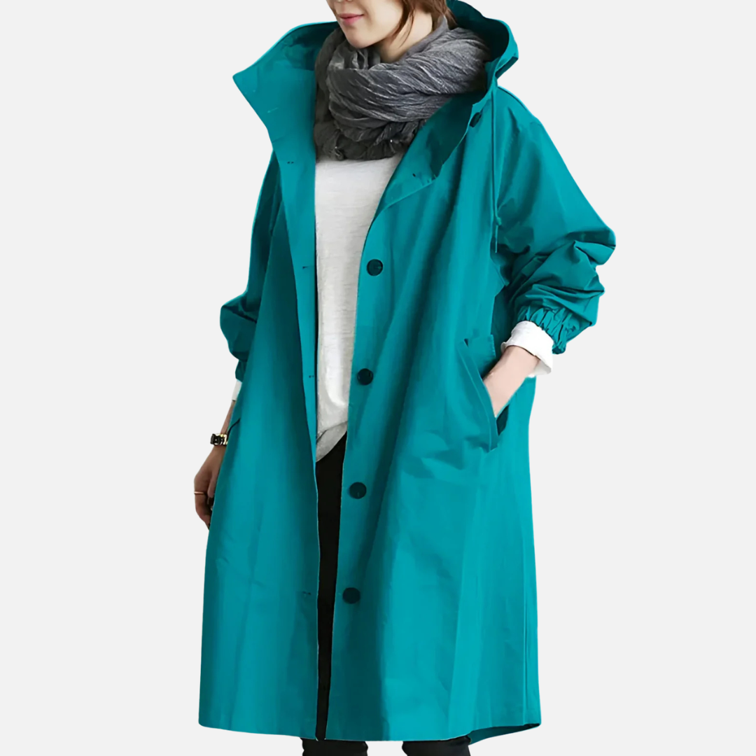 Women’s Oversized Hooded Long Trench Coat