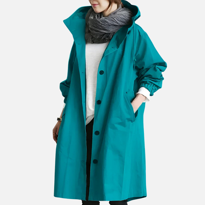 Women’s Oversized Hooded Long Trench Coat