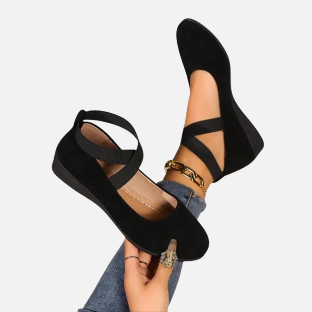 Women's Suede Strap Wedge Sandals