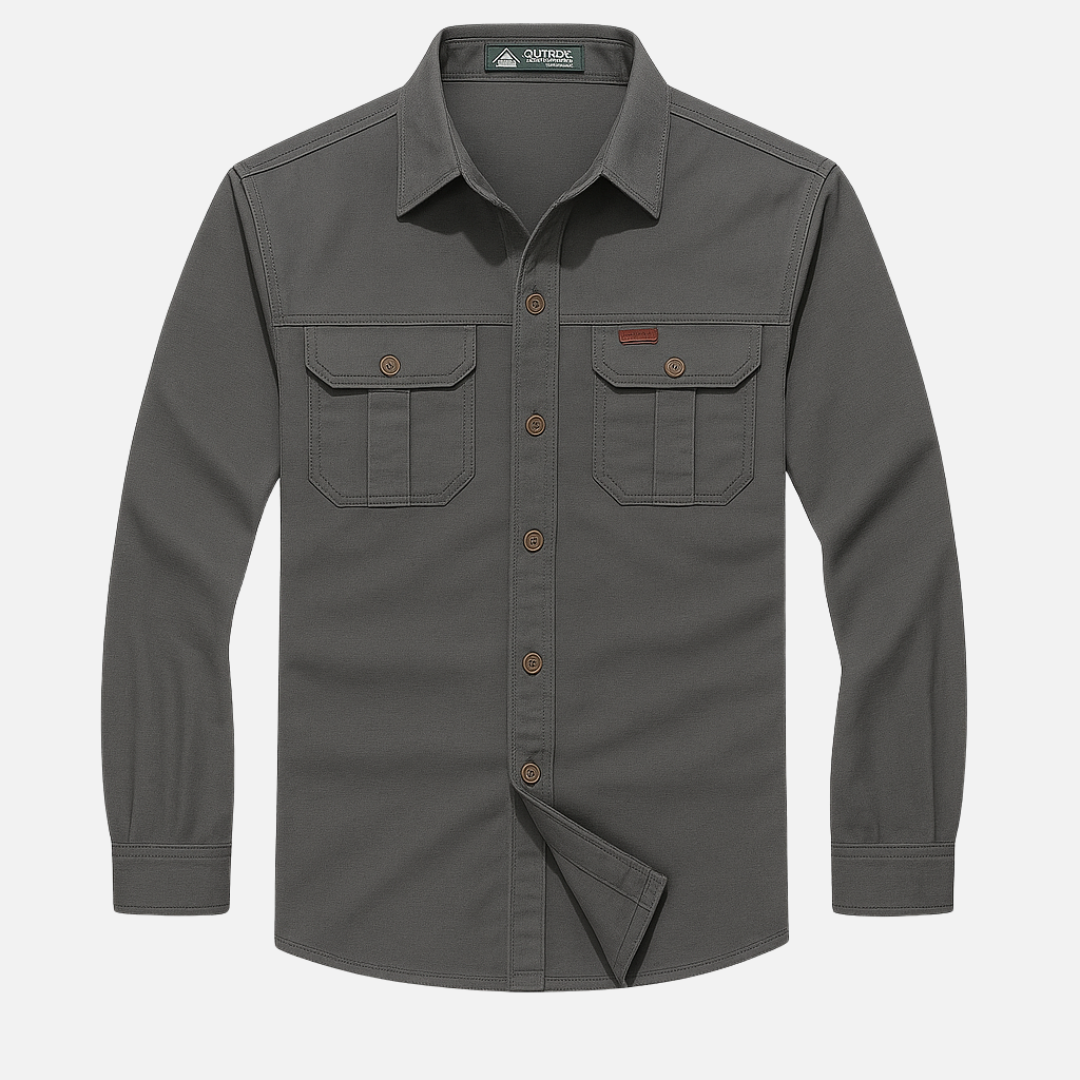 Men’s Cargo Shirt – Long Sleeve Utility Button-Up