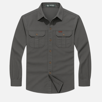 Men’s Cargo Shirt – Long Sleeve Utility Button-Up