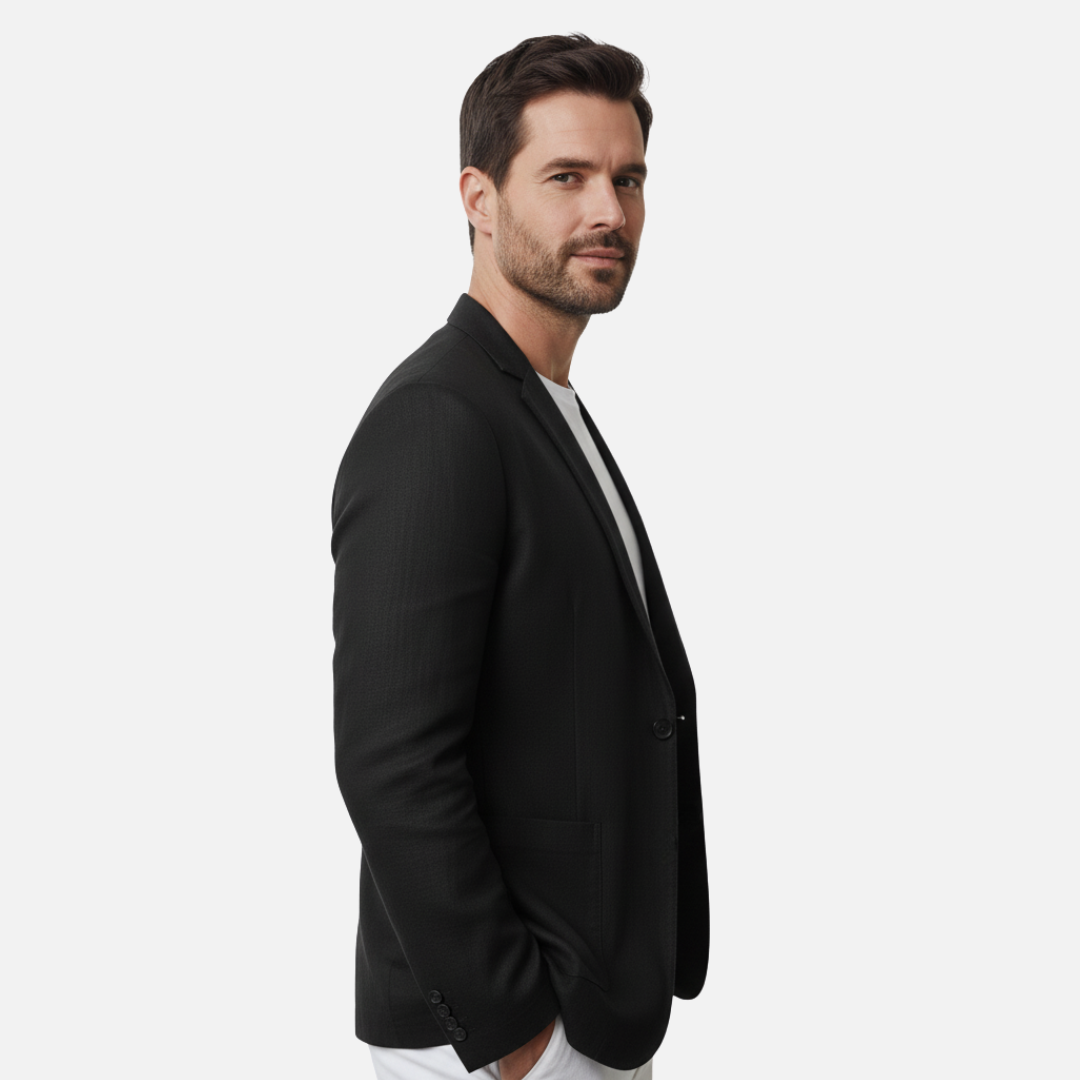 Men’s Casual Linen Blazer – Lightweight Tailored Slim Fit