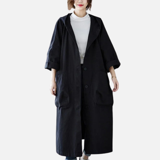 Women's Oversized Hooded Long Jacket