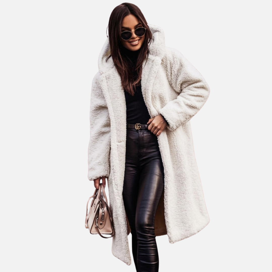 Women's Long Teddy Overcoat