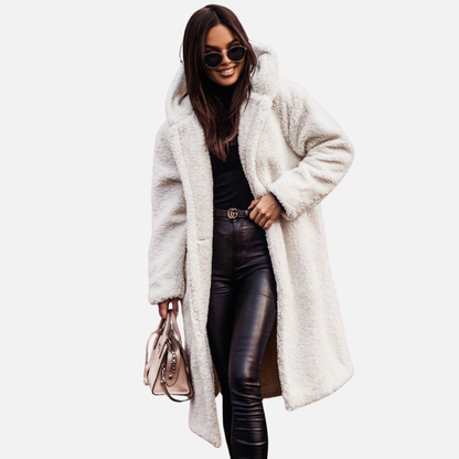 Women's Long Teddy Overcoat