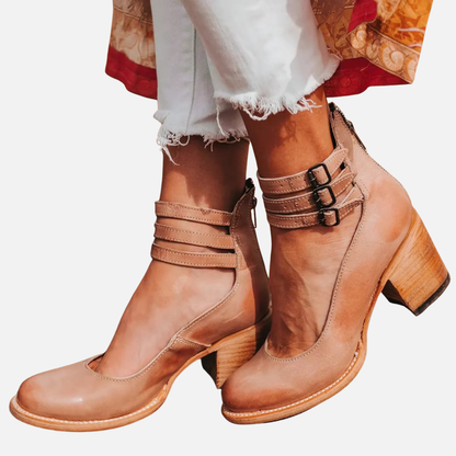 Women's Strapped Ankle Block Heels