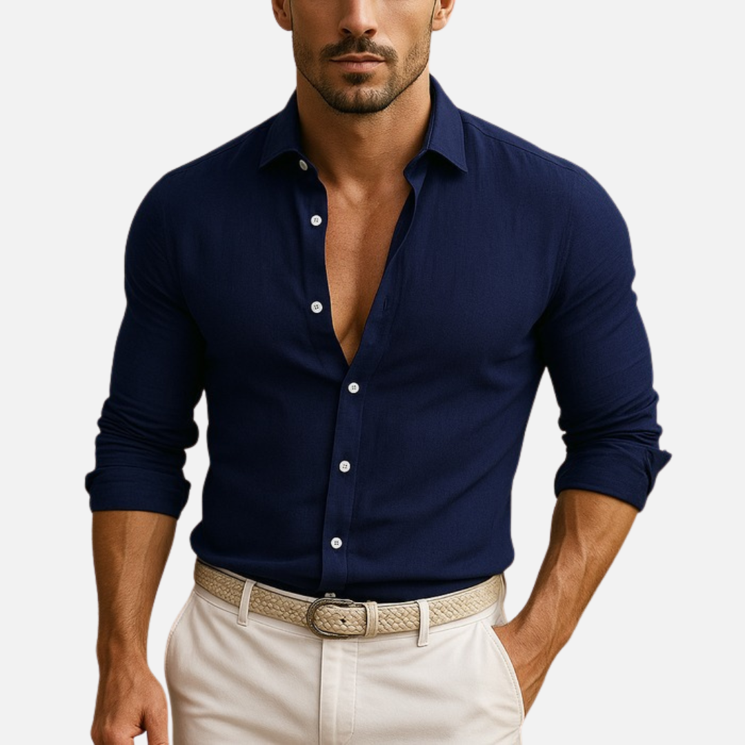 Men's Long Sleeve Slim-Fit Shirt