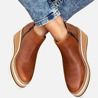 Women's Side-Zip Platform Wedge Boots