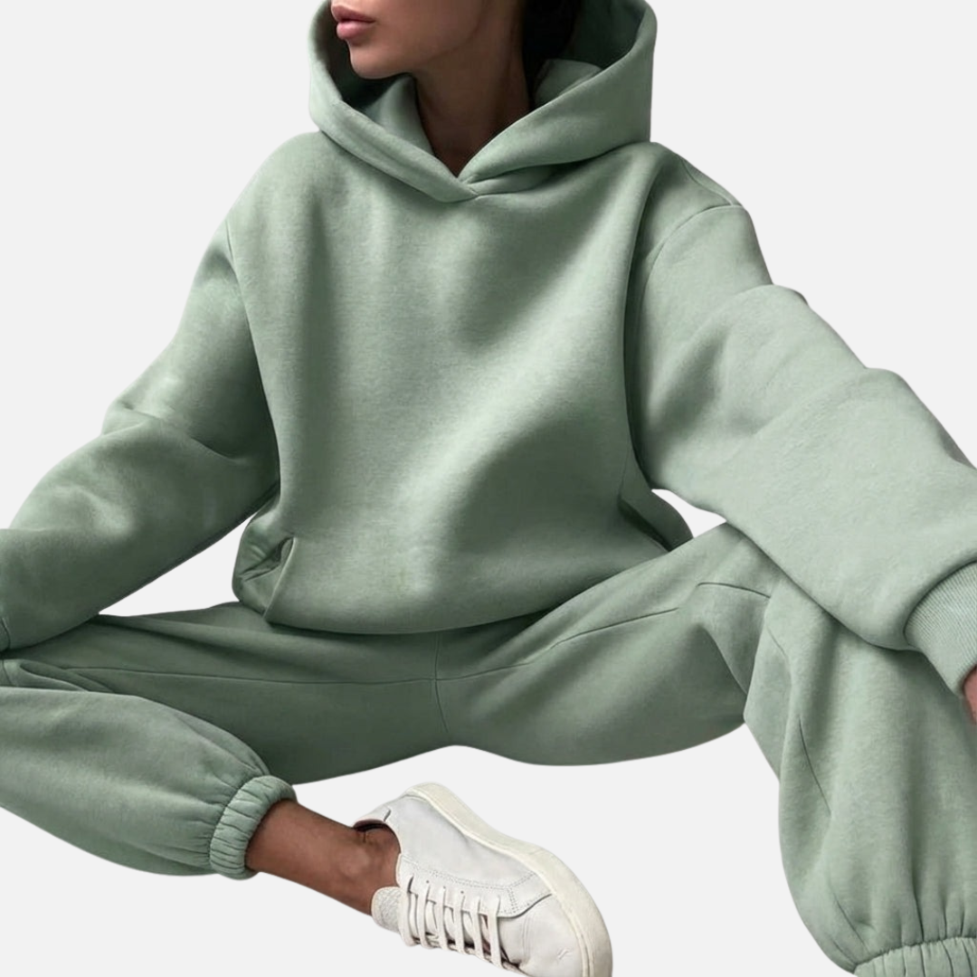 Women’s Relaxed-Fit Hoodie & Jogger Lounge Set