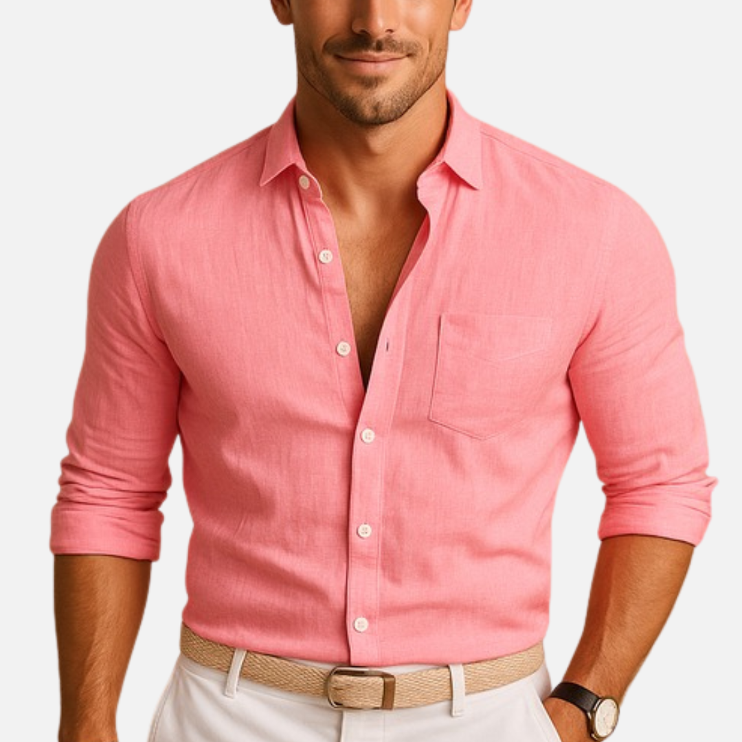 Men’s Slim Fit Shirt – Breathable Long Sleeve Casual