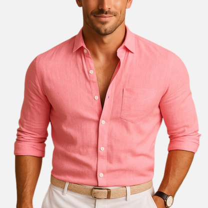 Men’s Slim Fit Shirt – Breathable Long Sleeve Casual