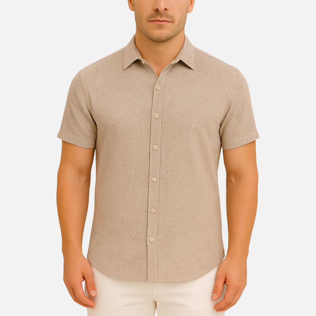 Men's Short Sleeve Linen Shirt