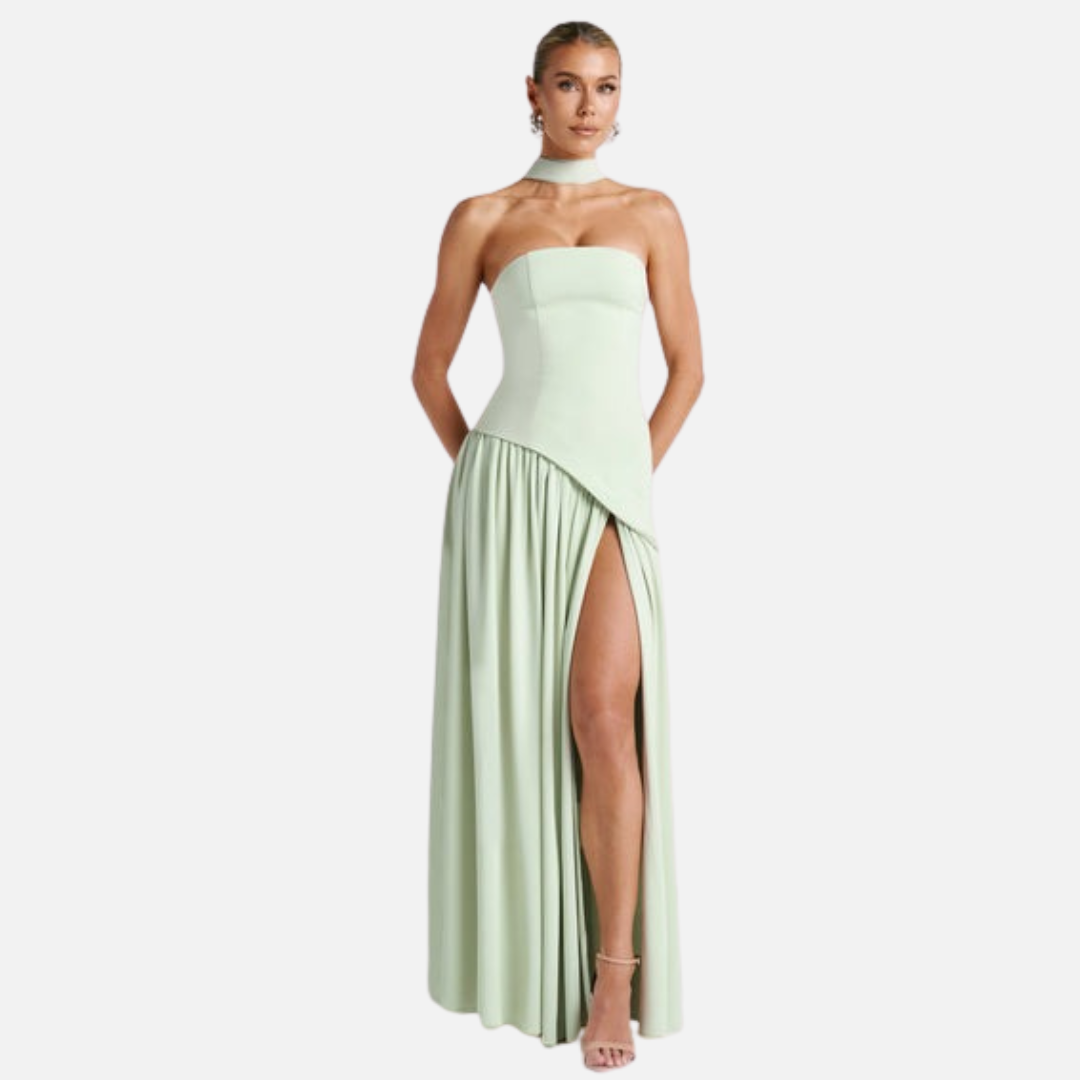 Women’s Strapless Chiffon Maxi Dress