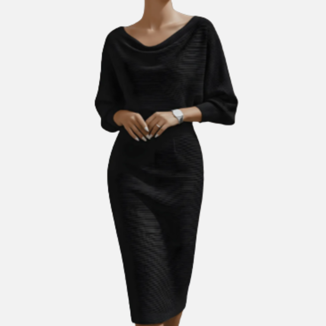 Women's Cowl Knit Midi Dress
