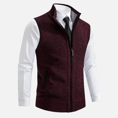 Benjamin | Men's Wool Blend Zip-Up Vest