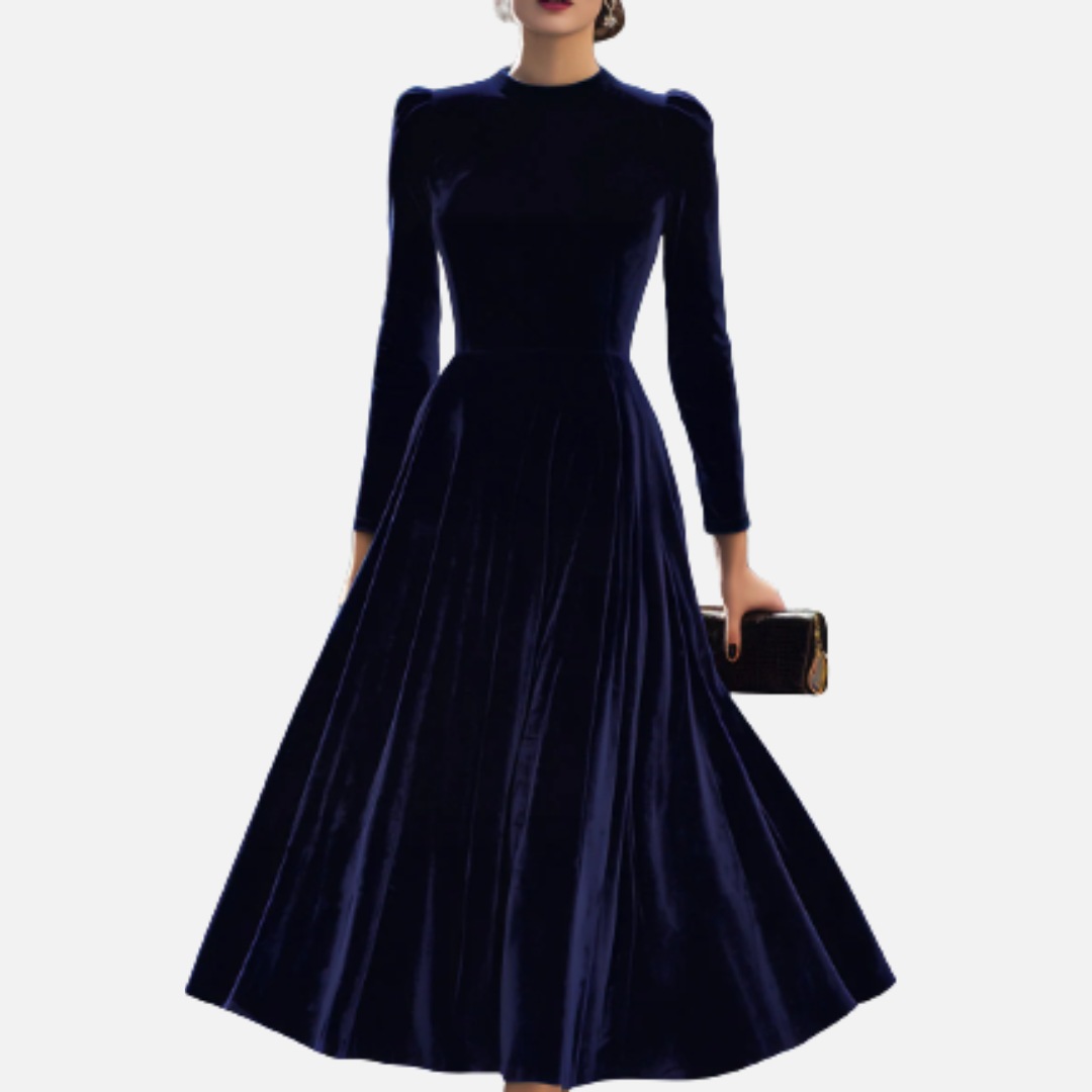 Velvet Maxi Prom Dress