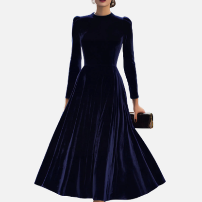 Velvet Maxi Prom Dress