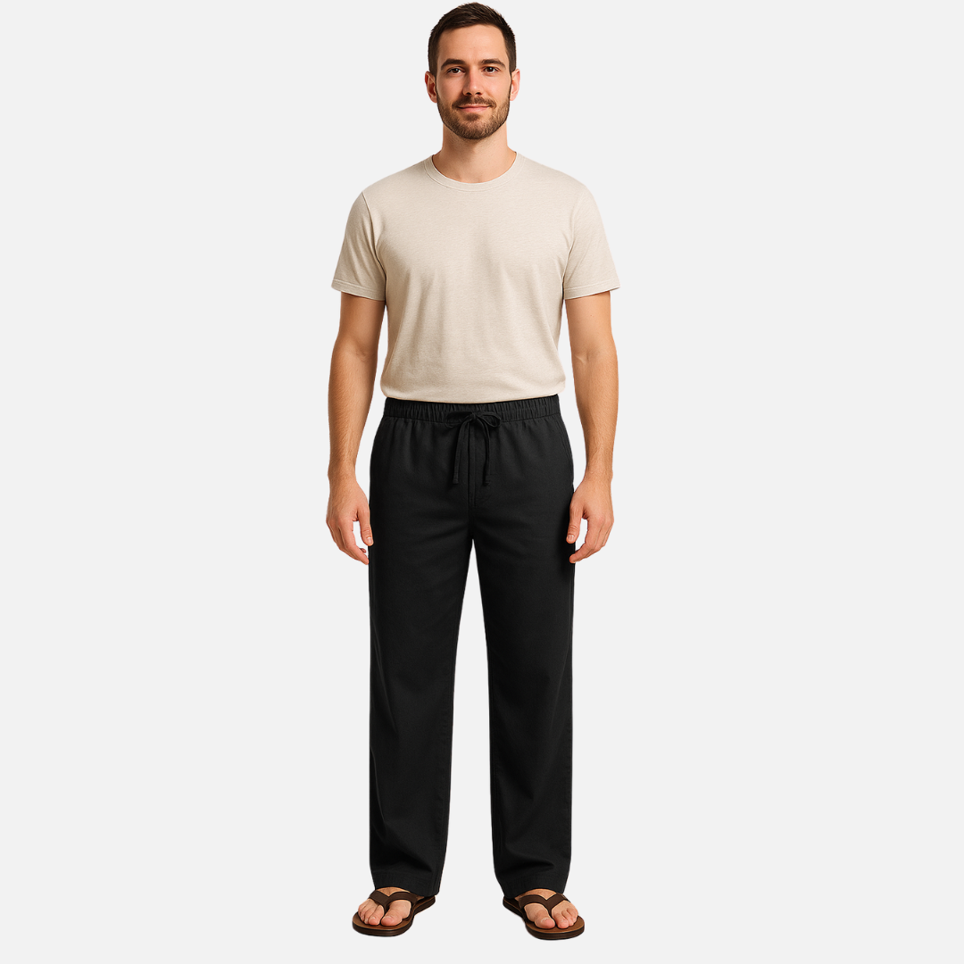 Long Linen Pants - Men's Breathable Pants