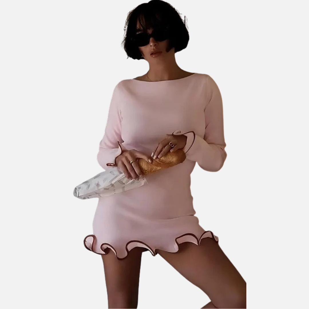 Women's Ruffle Hem Mini Dress