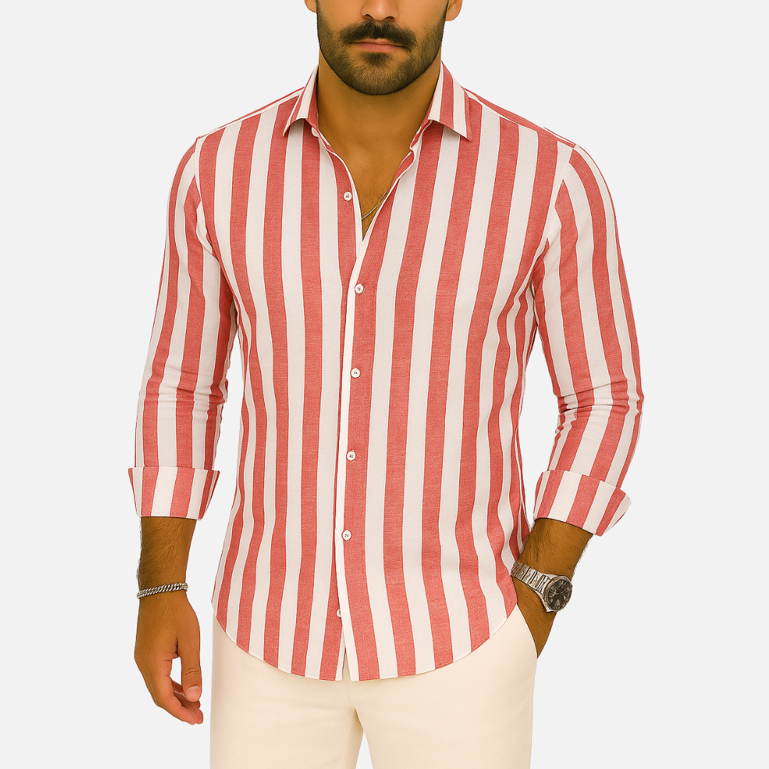 Long Sleeve Striped Men's Shirt