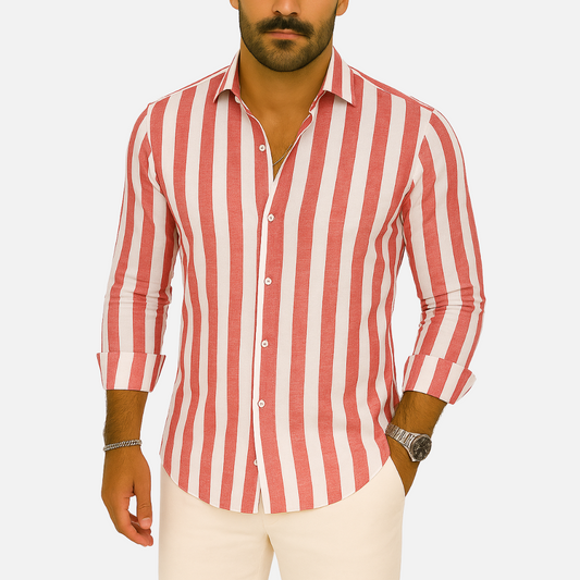 Long Sleeve Striped Men's Shirt