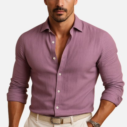 Men’s Slim Fit Shirt – Breathable Long Sleeve Casual