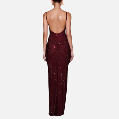 Women’s Elegant Sequin Maxi Dress Sparkling