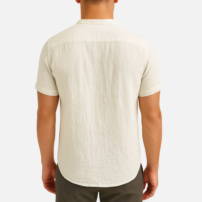 Casual Linen Shirt – Breathable Men's Polo Shirt