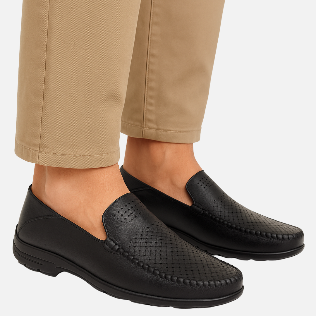 Men’s Leather Loafers – Breathable Lightweight Shoes