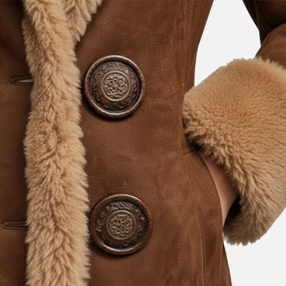 Women’s Long Shearling Jacket Lined