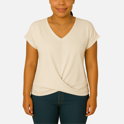 Women’s V-Neck T-Shirt – Slimming T-Shirt