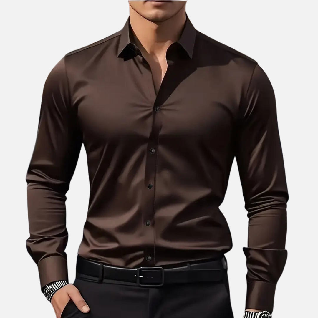 Men's Cotton Slim-Fit Shirt - Easy Iron