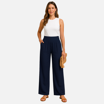 Women's Casual Linen Pants - Long Linen Pants