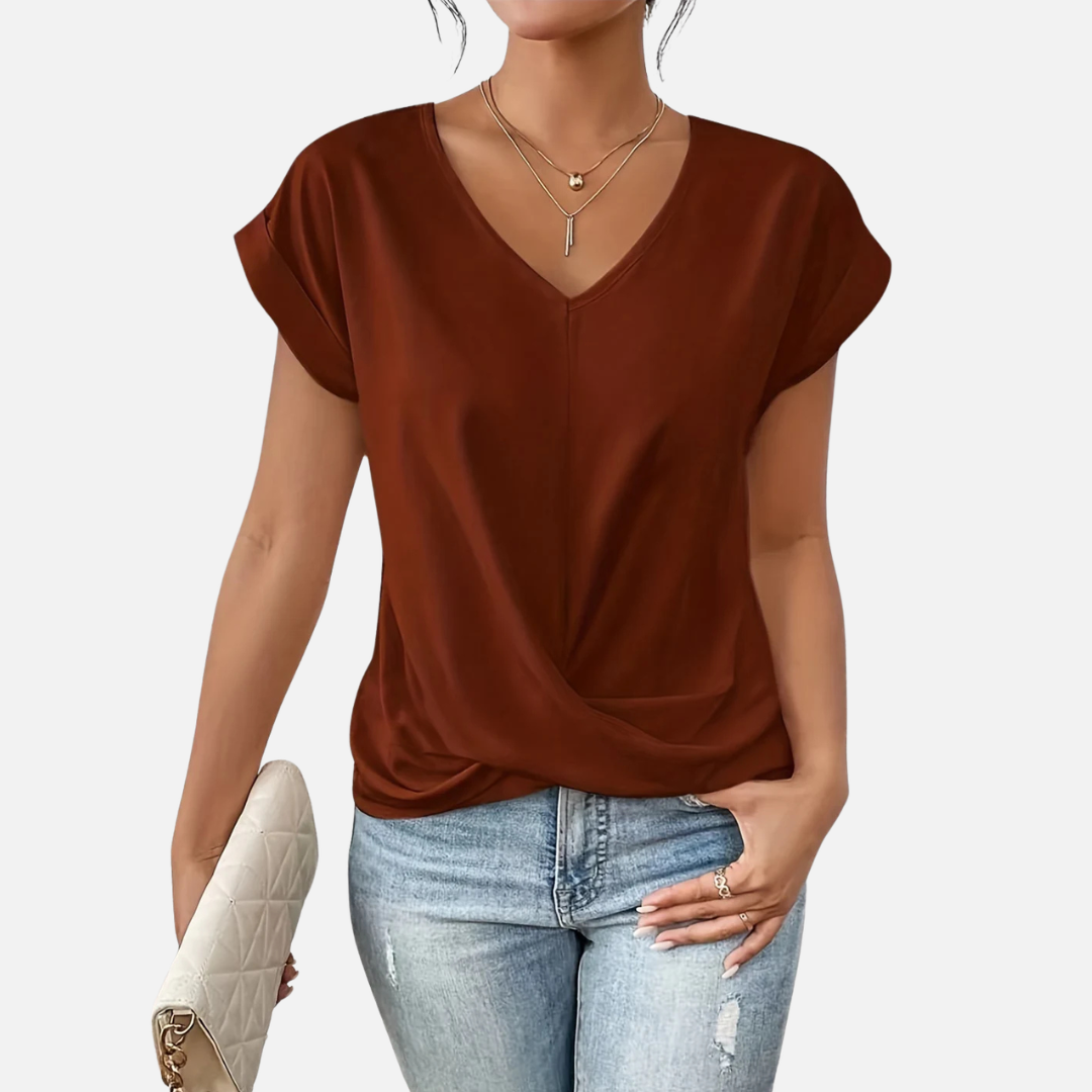 Margot | Women's V-Neck Front T-Shirt