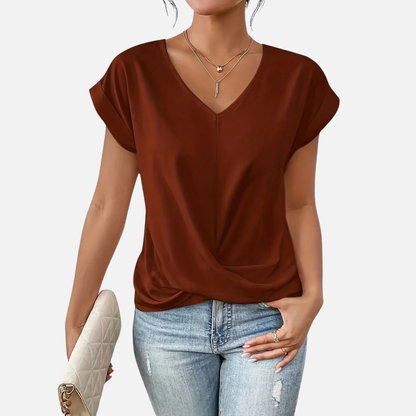 Margot | Women's V-Neck Front T-Shirt