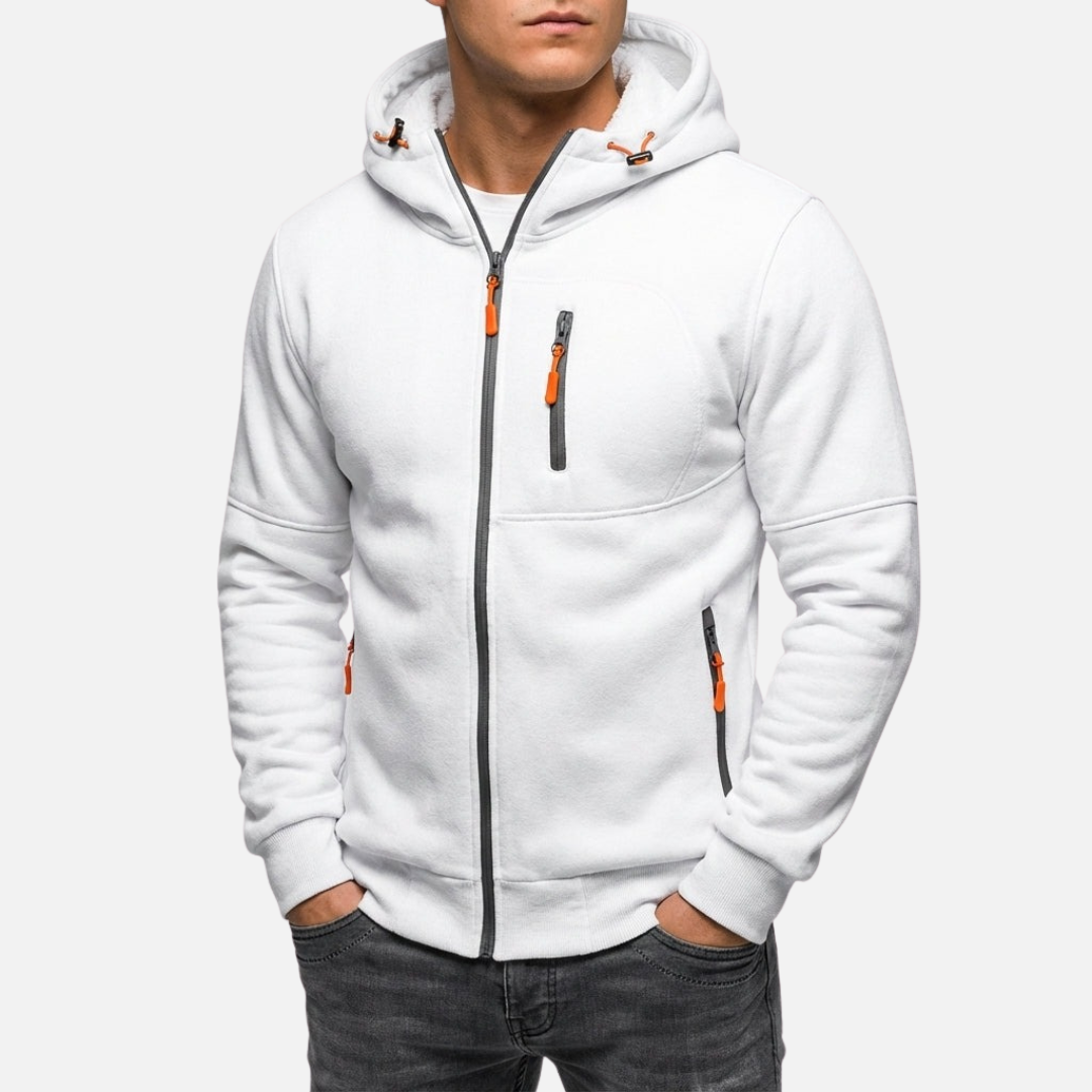 Men’s Jacket Full-Zip Hooded with Utility Pockets