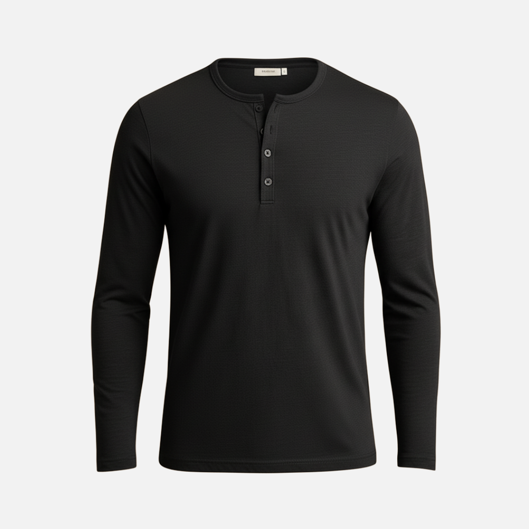 Men’s Long Sleeve Shirt – Soft Linen Blend Casual Top